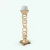 3D Candle Holder Rings Revit Decor Family rendered in gold material. This Revit family is fully parametric and easy to use in your projects.
