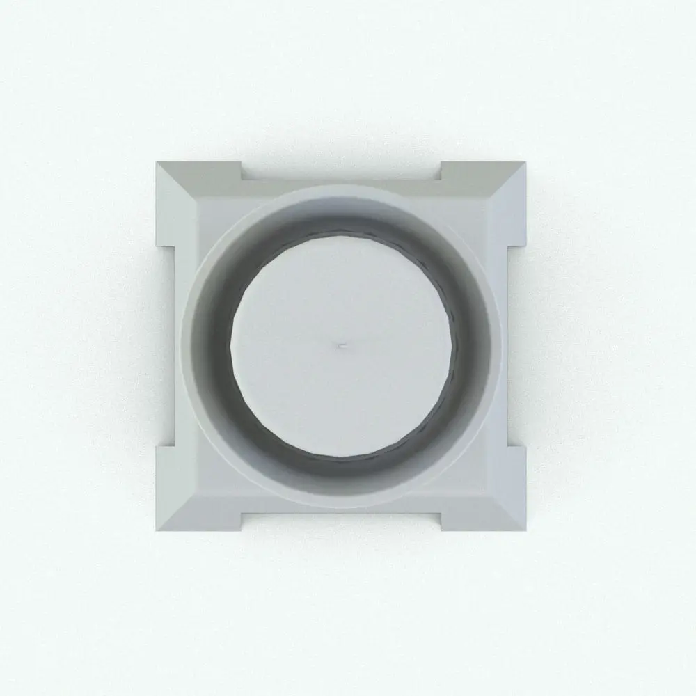 Revit Family / 3D Model - Candle Holder Rings Top View Candle Holder Rings Revit Decor Family in top view.