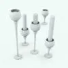 Cup Candle Holder Decoration Revit Family in different sizes and configurations to showcase its parametric behavior.
