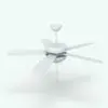 Revit Ceiling Fan Bowl Light 2 in another 3D view to show all its parts. This family is fully parametric, easy to use and render ready. Just load it into your Revit project, load the provided textures (or use your own for a more custom look) and hit the render button for instant photorealistic results. Don't wait any longer and add this Revit Ceiling Fan Bowl Light 2 to your cart today.