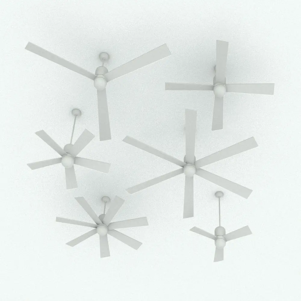 Revit Family / 3D Model - Minimalist Modern Revit Ceiling Fan Variations Minimalist Modern Revit Ceiling Fan in different sizes and configurations to showcase its parametric flexibility. Ideal for modern and contemporary spaces, this Revit ceiling fan will make your spaces feel finished and elegant. Get it now and see for yourself.