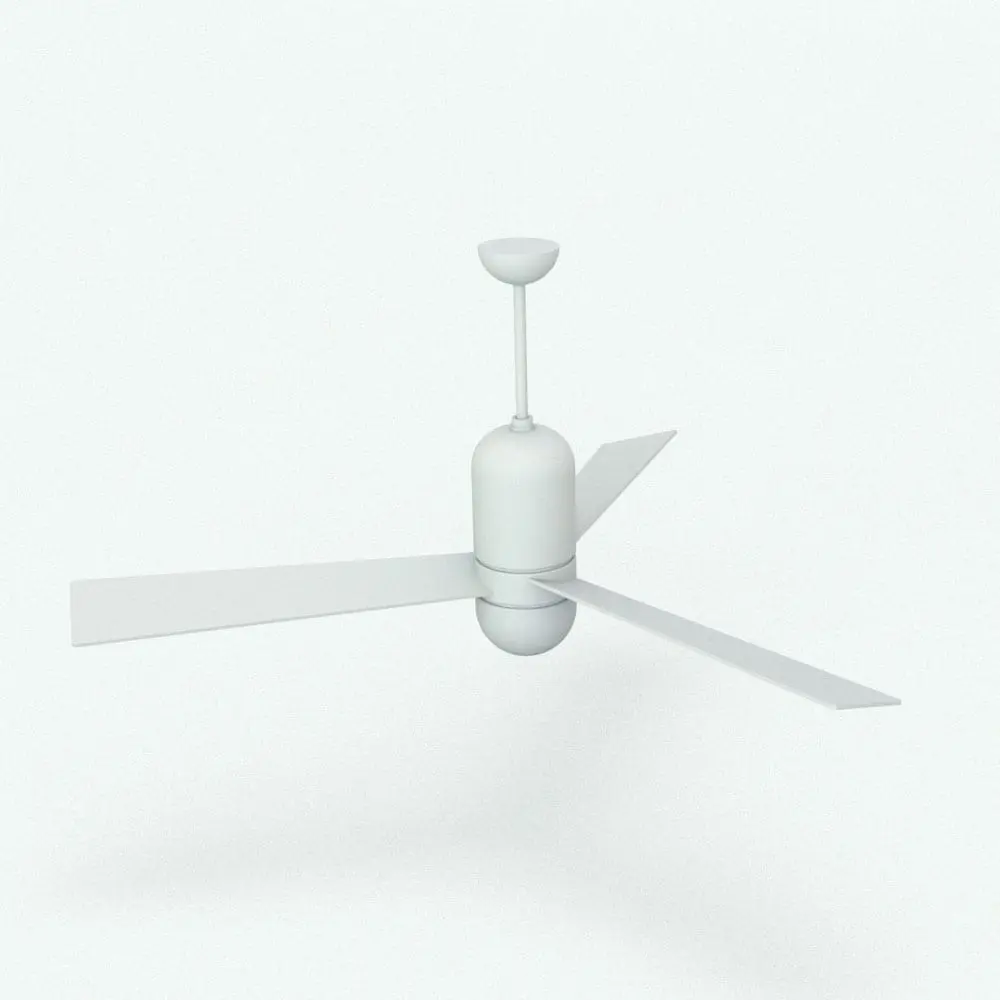 Revit Family / 3D Model - Minimalist Modern Revit Ceiling Fan Perspective 2 Minimalist Modern Revit Ceiling Fan in a different 3D view to show all the parts better. Fully parametric and ready to render, this modern Revit ceiling fan will take your renders to the next level. Don't wait any longer and get it now.