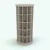 Circular Revit Bookshelf Family rendered in a light-colored wood finish. This Revit family is fully parametric, easy to use and ready to render. Just load it into your project, load the provided texture (or use your own) and hit the render button for instant results. Get this Revit bookshelf family today and make your renders stand out.