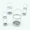 Circular Umbrella Holder Revit Family in different sizes and rendered in black and white (ambient occlusion style) to show the shapes better. Ideal for mudrooms, hallways, entryways and more, this modern looking Circular Holder With Umbrella Revit Family is the perfect addition to your 3D renderings to make them look alive.