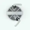 Circular Holder With Umbrella Revit Family in top view and rendered without any materials. Ideal for contemporary looking projects, this Revit umbrella, along with its holder will make a statement in your 3D renderings. Don't wait any longer and add this Circular Holder With Umbrella Revit Family to your cart now.