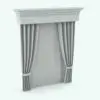 Classic Curtain Revit Family in 3D and rendered without any materials (ambient occlusion style) to showcase the details better. Ideal for interior design projects ranging from classical to contemporary and eclectic, this curtain Revit family will make your spaces stand out in just a few clicks.