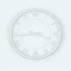 Roman Numerals Wall Clock Revit Family rendered in ambient occlusion mode.