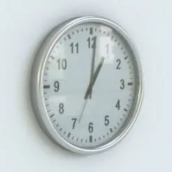 3D School Clock Revit Family rendered in full color.