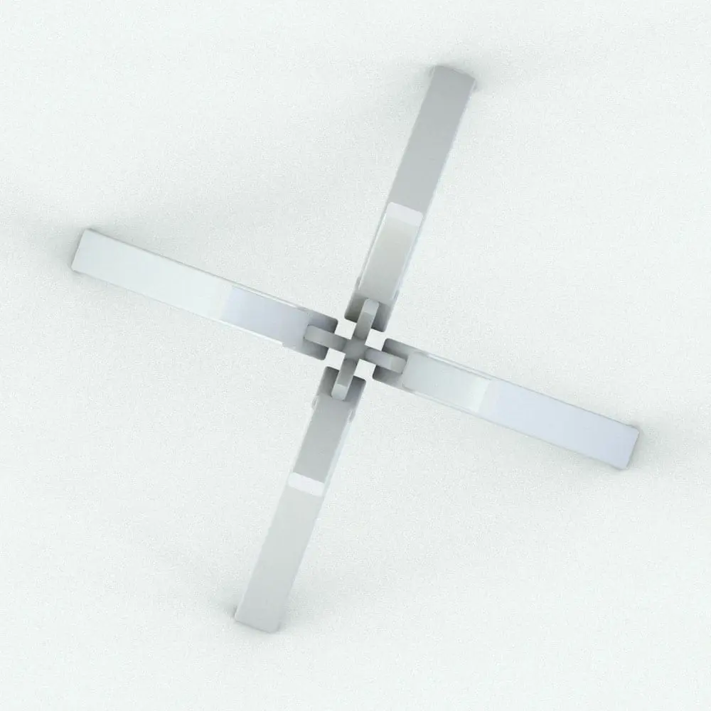 Revit Family / 3D Model - Coat Rack 4 Legs Top View Four Legs Coat Rack Revit Family in top view and rendered in ambient occlusion to show details. Use the provided materials or assign your own to create a more unique look to this decoration Revit family.