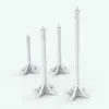 Cross Base Coat Rack Revit Family in different sizes and configurations to showcase its parametric flexibility. While these ambient occlusion images don't show materials, you can certainly use the provided ones or create your own for a more unique look and feel to this decoration Revit family.