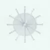DNA Coat Rack Revit Family in top view and rendered in ambient occlusion mode. Whether you use the provided metal material or you create your own, this decoration Revit family will transform your spaces instantly.