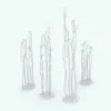Coat Rack Loops Decoration Revit Family in different sizes and configurations to showcase its parametric flexibility. These black and white renders are great to show detail, but this decoration Revit family comes with built-in materials. Use them as they are or change them to suit your project's color palette.