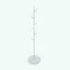 Simplified Tree Coat Rack Revit Family without materials to show all the details better. While this image shows the family without materials, we do include materials for it. Use them as they are or change them to your likings to make this decoration Revit family stand out even more.
