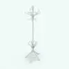 Traditional Coat Rack Revit Family rendered in black and white (ambient occlusion style) to show all the details better, but the family does include built-in materials. Don't waste any more time and get this Revit decor family now to make your renders stand out.