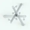 Tripod Coat Rack Revit Family in top view and rendered in black and white (ambient occlusion style) to see details better.