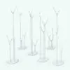 Y Coat Rack Revit Family in different size variations and configurations to show is parametric flexibility. While this image doesn't show any materials, this Revit decor family includes pre-configured materials. Just insert this family into your project and hit render to get instant results.