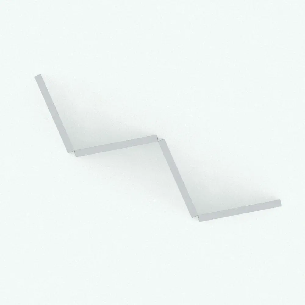 Revit Family / 3D Model - Crisscross Space Divider Top View Crisscross Revit Folding Partition in top view and rendered in black and white colors. All panels can have their own angles, so you can create different variations and options. Get this Crisscross Revit Folding Partition now and take your renders to the next level.