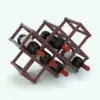 Crisscross Wine Rack Revit Family rendered in a dark-colored wood finish and presented with several wine bottles. This family is fully parametric and it can adapt to any of your projects seamlessly. Use the back panel provided in the family to place the bottles easily and turn it off for rendering purposes. Don't wait any longer and get this Crisscross Wine Rack Revit Family today.