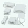 Cross Bottom Coffee Table Revit Family in different sizes and configurations to showcase its parametric flexibility. Ideal for residential, office or hospitality settings, this highly-configurable coffee table Revit family is the perfect addition to your modern-styled architectural projects. Get it today and see how our Blackbee3D families will transform your projects.