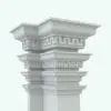 Greek Cornice Revit Family - Crown Molding 10 in different sizes to showcase the different Revit parameters.