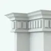 3D Line-Based Family Revit Complex Crown Molding 1 rendered in ambient occlusion mode (black and white) to show the details better. This line-based family Revit model is ideal to take your renders 10 steps further than your competition. Don't wait any longer and add this Complex Crown Molding to your cart now.