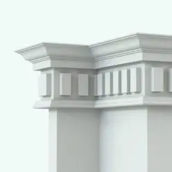 3D Line-Based Family Revit Complex Crown Molding 1 rendered in ambient occlusion mode (black and white) to show the details better. This line-based family Revit model is ideal to take your renders 10 steps further than your competition. Don't wait any longer and add this Complex Crown Molding to your cart now.
