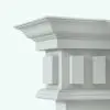 Line-Based Family Revit Complex Crown Molding 1 in detail and rendered in black and white colors (ambient occlusion style) to show the details better. Get this line based family Revit model now and turn your interior design renders into masterpieces.