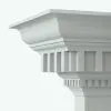 Classical Cornice Revit Family - Crown Molding 2 close-up detail in ambient occlusion style showcasing the intricate details of this line based family for Revit.