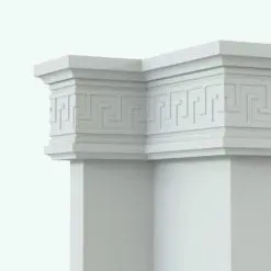 Greek Meander Line Based Revit Family Molding 4 rendered in black and white to see the details better. Ideal for elegant and refined architectural designs, whether interior or exterior, this Greek line based family Revit model is the perfect complement to your Revit designs.