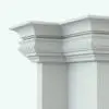 Architectural Line Based Family Revit Crown Molding 5 rendered in black and white (ambient occlusion style) to show all the details. Ideal for commercial, residential or hospitality architectural designs, this Line Based Family Revit model will make your 3D renderings stand out from the crowd.