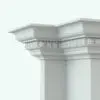Roman Line Based Revit Family - Crown Molding 7 in 3D and rendered in ambient occlusion style. This line based family for Revit is fully parametric and adapts to any project size.