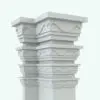 Wave Revit Cornice Profile - Crown Molding 8 in different sizes to showcase its parametric nature. Ideal for all types of projects, this line-based family Revit model will transform your spaces in no time! Add it to your cart now.