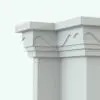 Wave Revit Cornice Profile - Crown Molding 8 in 3D and rendered in ambient occlusion style. This line based family for Revit is fully parametric and it will adapt to any size project. Ideal for commercial, residential or hospitality designs, this cornice Revit family will transform your spaces in a few clicks.