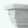 Wave Revit Cornice Profile - Crown Molding 8 close-up detail of the line based family for Revit. Fully parametric and easy to use, this cornice Revit family will make your spaces look modern yet opulent and sophisticated. Get it now!