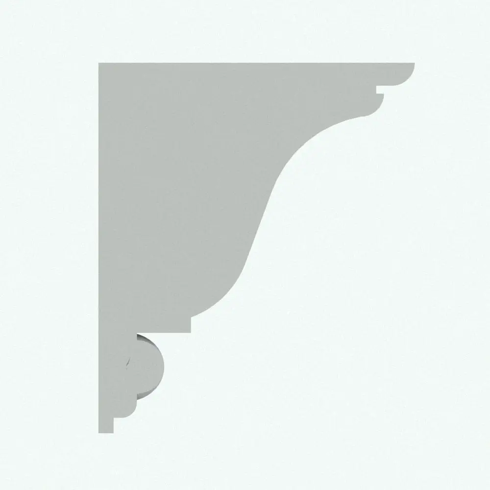 Revit Family / 3D Model - Complex Moulding 9 Cross Section Victorian Rope Revit Cornice - Crown Molding 9 in cross-section and rendered in flat gray color to show the shapes better. This line-based family Revit model is the perfect addition to your interior design projects to make them look refined and elegant.