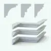 Cross-sectional view of three French-inspired crown molding Revit wall sweep profiles and a 3D ambient occlusion render showcasing their design in Pack 5. Ideal for commercial, residential or hospitality projects, your projects will look opulent and luxurious. Don't wait any longer and add this French-Inspired Crown Molding Revit Wall Sweeps pack to your cart now.