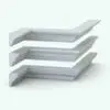 3D ambient occlusion render of the three crown molding Revit wall profiles, emphasizing their details and proportions in Pack 5. No more simple rectangular sweeps in your projects. Take them to the next level with these highly-detailed Revit wall sweep profiles. Three cross-section shapes to choose from, so you have options for all your projects.