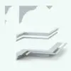 Cross-sectional view of two compound Revit wall sweeps with a 3D ambient occlusion render showcasing their appearance.