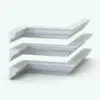 Stylish Crown Molding Revit Wall Sweep Profiles - Pack 9 in 3D and rendered in black and white (ambient occlusion style) to show the shapes better. Ideal for commercial, hospitality or residential projects, these Revit wall sweep profiles will transform your 3D renderings in a few clicks.
