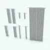 Panels With Rings Curtain Revit Family in different sizes and configurations to showcase its parametric versatility. Ideal for modern and contemporary interior design projects, this curtain Revit family is the perfect complement to creating fully finished renders that look alive!