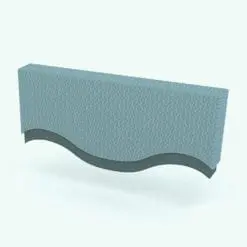 Valance Curves Curtain Revit Family rendered in a teal and dark teak fabric materials. Ideal for dressing up your windows, whether in living rooms, bedrooms, dining rooms, offices, hotels and any other space, this curtain Revit family will make your renders look alive and finished. Get it now and see for yourself.