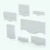 Valance Curves Curtain Revit Family in different sizes and configurations to showcase its parametric flexibility. As seen in the image, this Revit family allows you to change dimensions (width, length) as well as the individual length of each tier, materials and visibilities making this curtain Revit family quite versatile and easy to use. Don't wait any longer and add this Valance Curves Curtain Revit Family to your cart today.