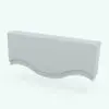 Valance Curves Curtain Revit Family in 3D and rendered without any materials (ambient occlusion style) to showcase the shapes better. Ideal for modern, contemporary and eclectic interior design projects, this curtain Revit family will transform your spaces and make them look alive in just a few clicks.