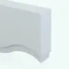 Valance Curves Curtain Revit Family closeup of the corner of the valance so you can see the rivets, which make this family look polished and finished. This Revit family is fully parametric, easy to use and render-ready. Just load it into your project, select the materials (or use the provided ones) and hit the render button for instant results. Don't let this opportunity go by and add this Valance Curves Curtain Revit Family to your personal assets today.