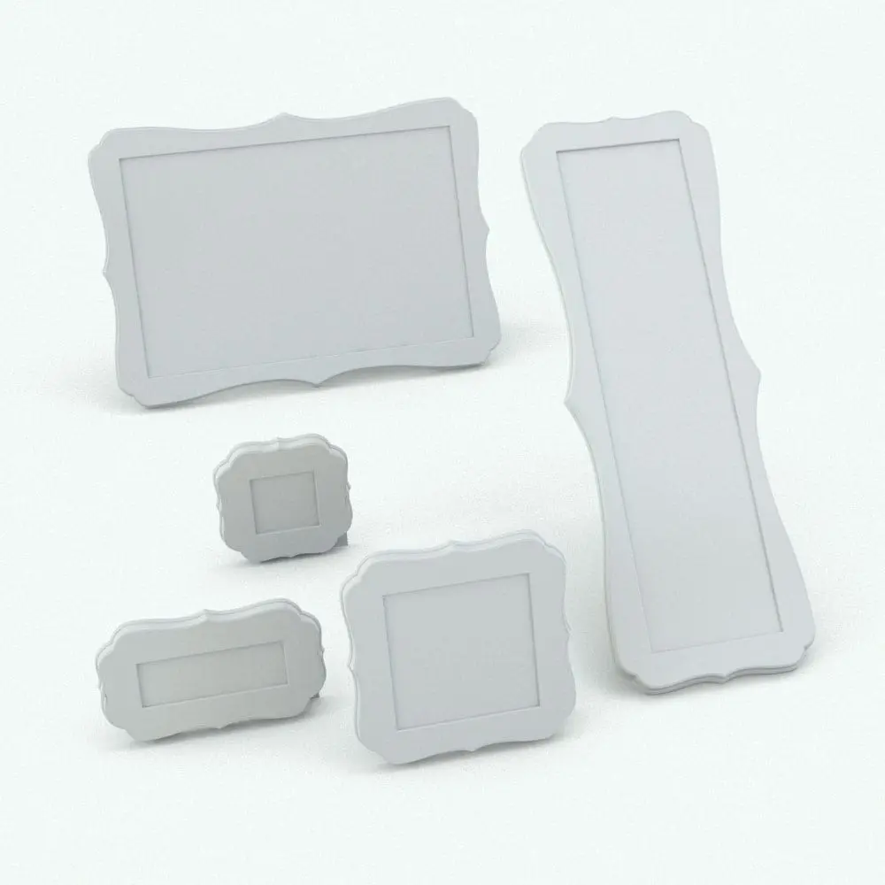 Revit Family / 3D Model - Curved Revit Picture Frame Family Variations Curved Revit Picture Frame Family in different sizes and configurations to showcase its parametric flexibility. Ideal for living rooms, hallways, bedrooms, offices and more, this Revit picture frame family is ideal to make your 3D renderings look cozier and more livable.