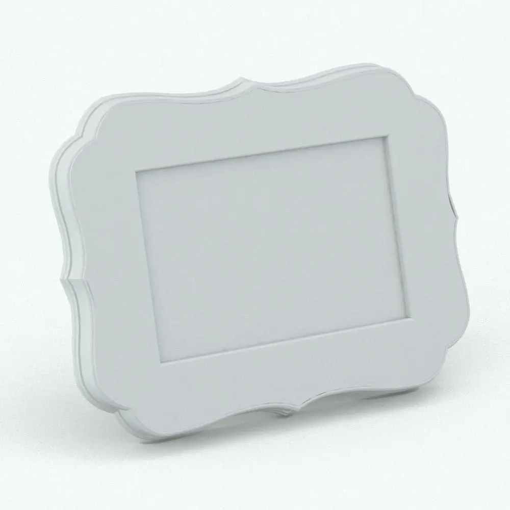 Revit Family / 3D Model - Curved Revit Picture Frame Family Perspective Curved Revit Picture Frame Family in 3D and rendered without materials (ambient occlusion style) to showcase the details better. This family is fully parametric and easy to use, not to mention that it is also render-ready. Just load it into your project, load the materials and hit the render button for instant results. Get this Curved Revit Picture Frame Family now and see for yourself.