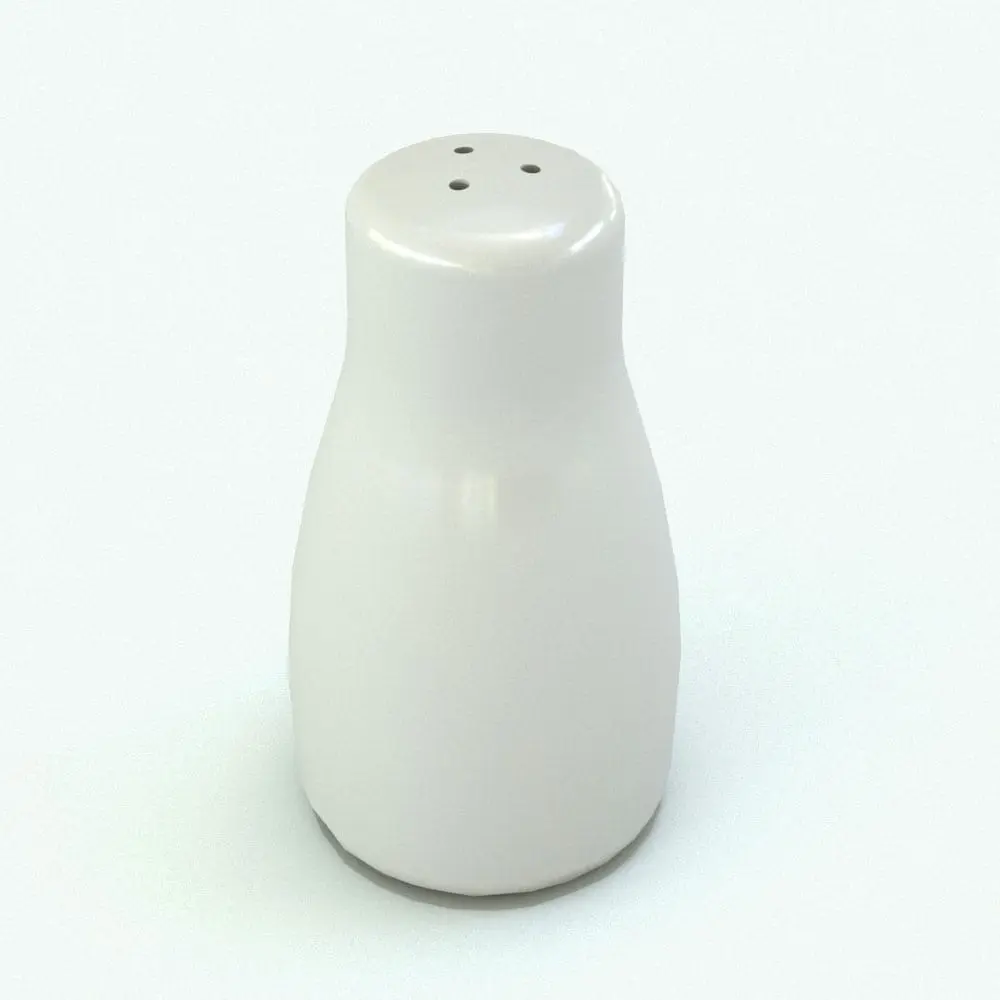 Revit Family / 3D Model - Curved Salt and Pepper Shakers Rendered in Revit 3D Curved Shakers Decoration Revit Family rendered in a white ceramic material. This Revit family is fully parametric and ready to be rendered in your projects.