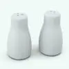 3D Curved Shakers Decoration Revit Family showing the salt and pepper options. While this image doesn't show any materials, the actual family does come with pre-configured materials for ease of use. Just open this Revit decor family, load it into your project and hit the render button for instant results.