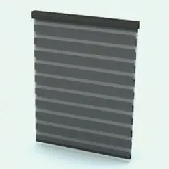 Day and Night Revit Blinds Family rendered in 3D with a dark material. Ideal for modern and contemporary interior design projects, these Revit blinds family is the perfect complement to make your renders stand out and feel finished. Don't wait any longer and add this curtain Revit family to your assets today.