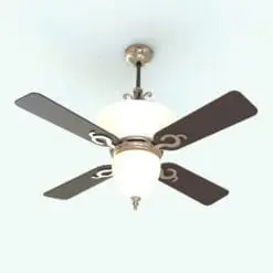 Elegant Revit Ceiling Fan Family in 3D and rendered in full color with a wood blades material and metallic accents. This Revit family is fully parametric and it allows you to change the number of blades, the drop from the ceiling, the length of the blades and much more. Don't wait any longer and add this Elegant Revit Ceiling Fan Family to your cart today.
